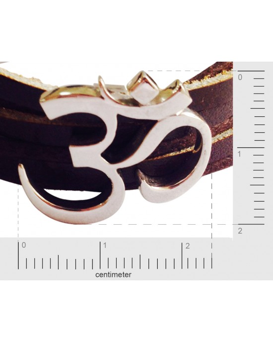 Wide Band Calligraphic OM Bracelet