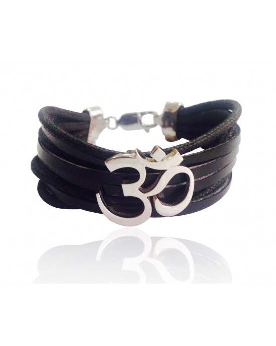 Wide Band Calligraphic OM Bracelet