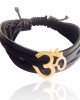 Wide Om Gold Bracelet