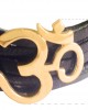 Wide Om Gold Bracelet