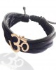 Wide Om Gold Bracelet