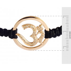 Gold Diamond Om Bracelet