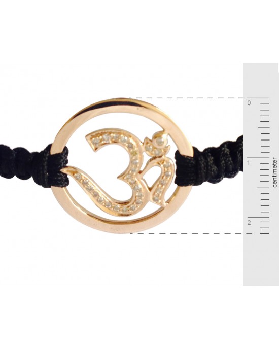 Gold Diamond Om Bracelet