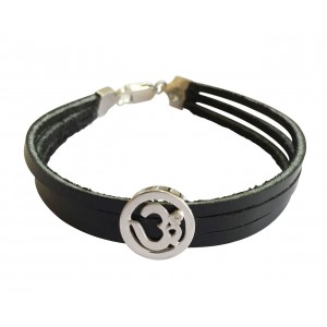 Om Bracelet on Leather