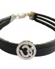 Om Bracelet on Leather