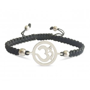 Auspicious Aum Charm Silver Bracelet for Girls