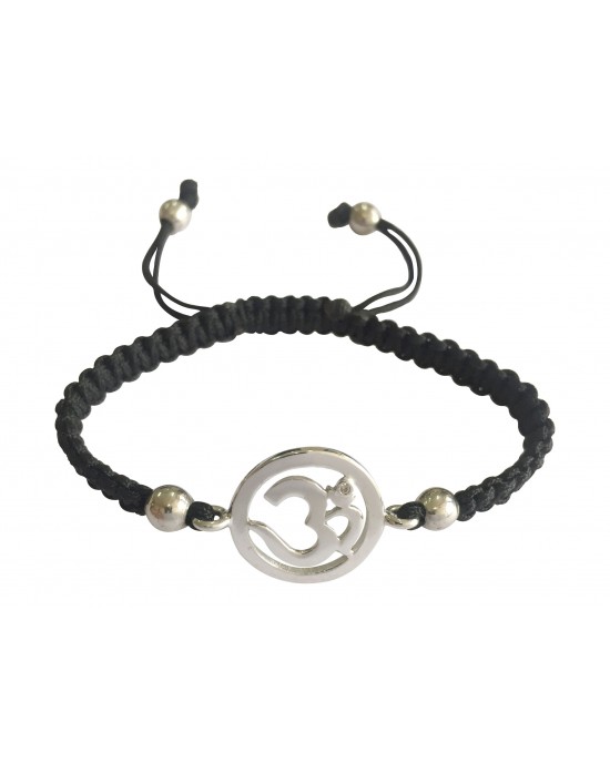 Auspicious Aum Charm Silver Bracelet for Girls