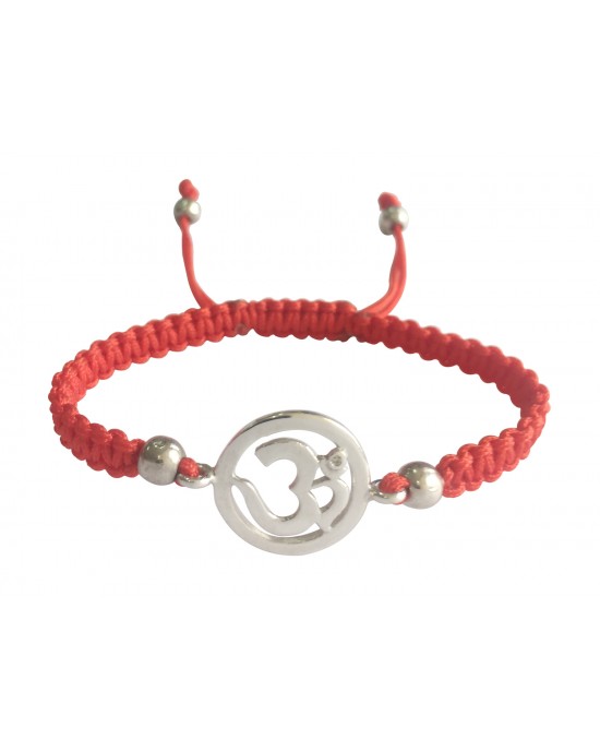 Auspicious Aum Charm Silver Bracelet for Girls