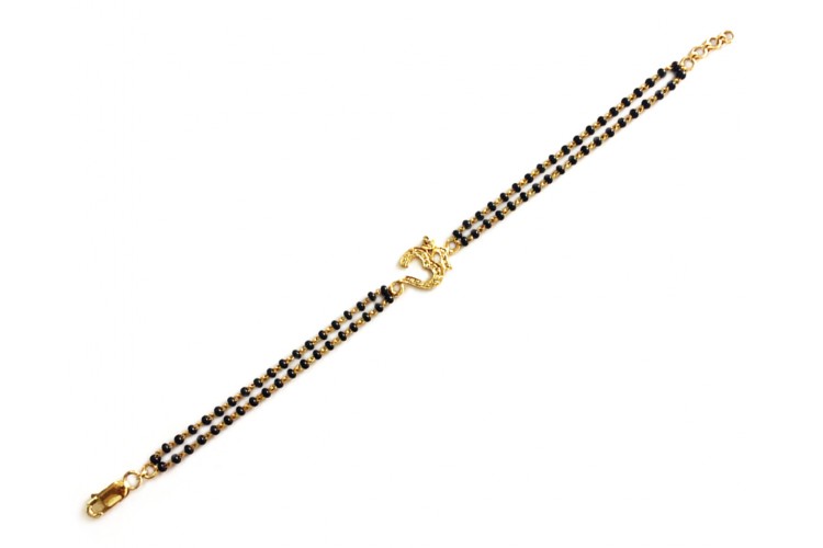 Buy Gold Aum Bracelet on Mangalsutra Chain - Aumkaaara ...