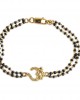 Gold Aum Bracelet on Mangalsutra Chain