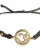 New Born Baby OM Bracelet in gold with black & gold beads for Nazaria