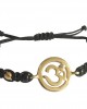 New Born Baby OM Bracelet in gold with black & gold beads for Nazaria