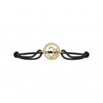 Om Border Diamond Bracelet in Gold