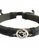 Auspicious Aum Bracelet in silver  for Boys On Leather & Nylon Cord