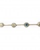 Evil Eye, Aum, Shiv Trishul and ShivLing and Sai Ram all in one, gold bracelet with diamonds