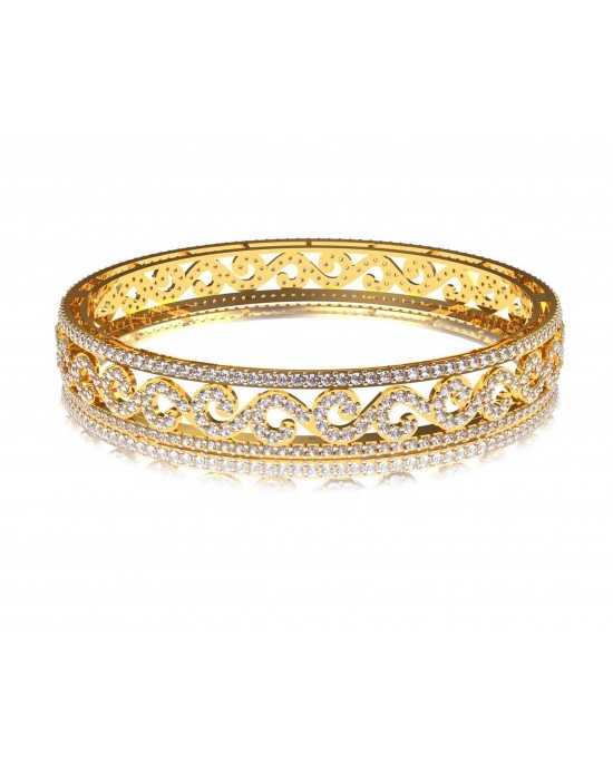 Alluring Diamond Bangle Pair