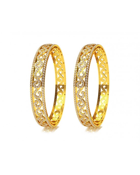 Alluring Diamond Bangle Pair