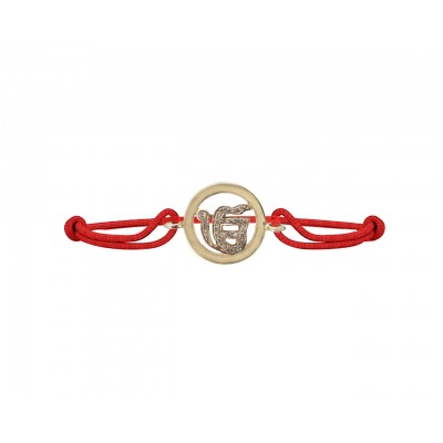 Ik Onkaar Gold Inside Diamond Bracelet