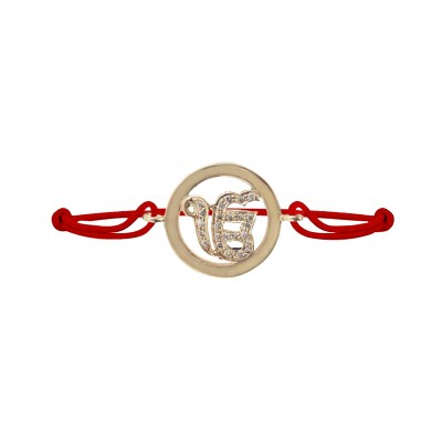 Ik Onkaar Inside Diamond Gold Bracelet