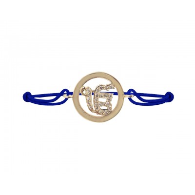 Ik Onkaar Inside Diamond Gold Bracelet