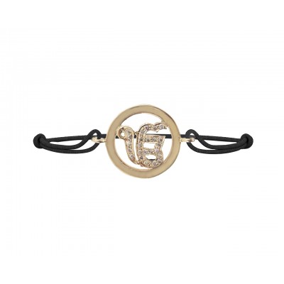 Ik Onkaar Inside Diamond Gold Bracelet