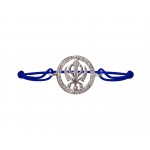 Khanda Full Diamond Bracelet in Silver 