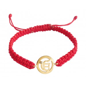 Gold Ik Onkar Rakhi On Adjustable thread Bracelet