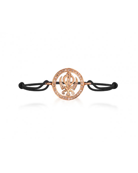 Khanda Bracelet in Gold with Diamonds 