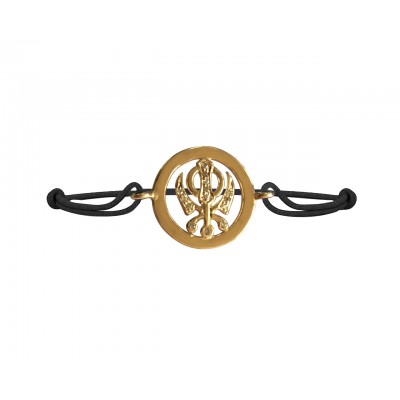 Khanda Inside Diamond Gold Bracelet