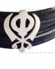 Wide Leather Khanda Bracelet