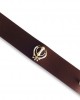 Khanda on wide Leather Band