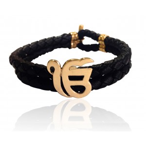 Ik Onkar Gold Bracelet for Men