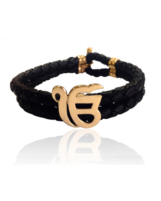 Ik Onkar Gold Bracelet for Men