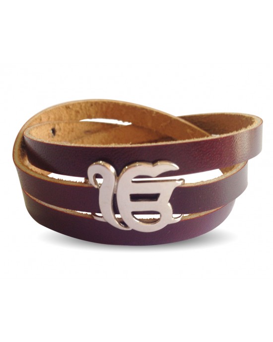 Ik Onkar On Leather Wrap