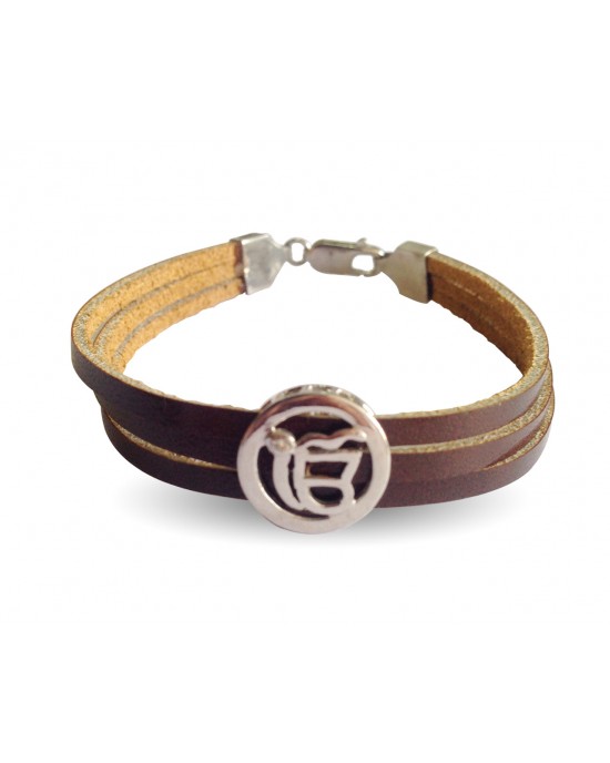 Ik Onkar Leather Bracelet