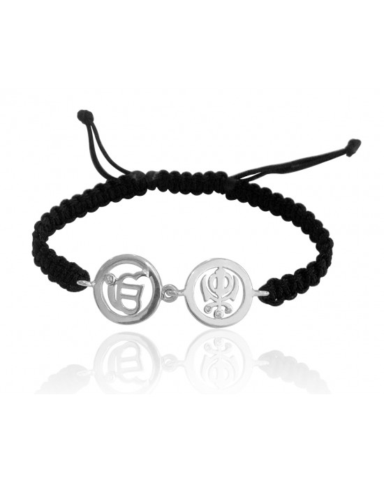 Ik Onkar & Khanda Silver Bracelet