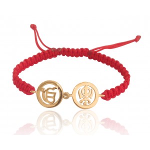 Ik Onkar & khanda Gold Bracelet