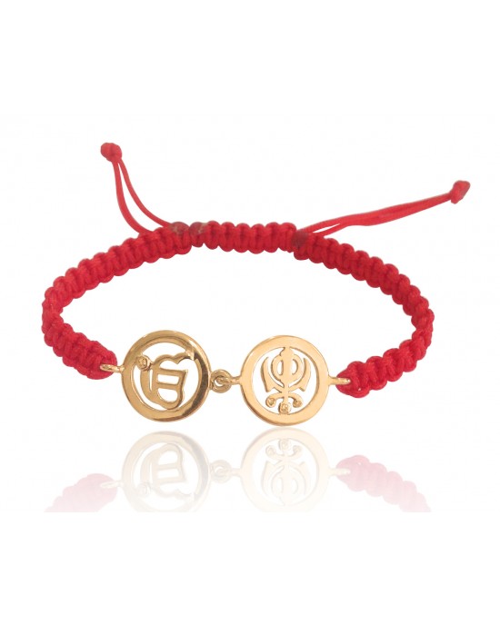 Ik Onkar & khanda Gold Bracelet