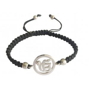 Auspicious Ik Onkar Charm Silver Bracelet for Girls