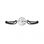 Ik Onkaar Bracelet in 925 Silver with Diamond on size adjustable Nylon Thread