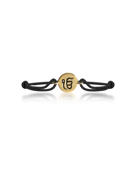 Buy Gold plated Ik Onkar bracelet by Eina Ahluwalia at Aashni and Co