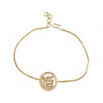 Ik Onkaar gold charm with diamonds on gold chain