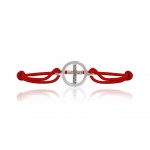 Cross Inside Diamond Bracelet in Silver