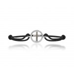 Cross Inside Diamond Bracelet in Silver