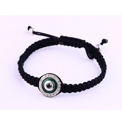 Evil Eye Bracelet in Silver with Diamonds