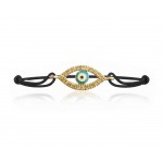 Evil Eye Gold Bracelet with diamonds