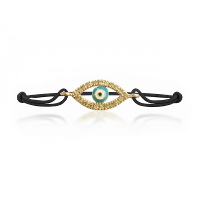 Evil Eye Gold Bracelet with diamonds