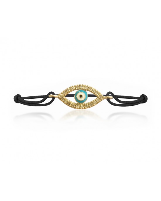 Evil Eye Gold Bracelet with diamonds