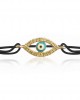 Evil Eye Gold Bracelet with diamonds