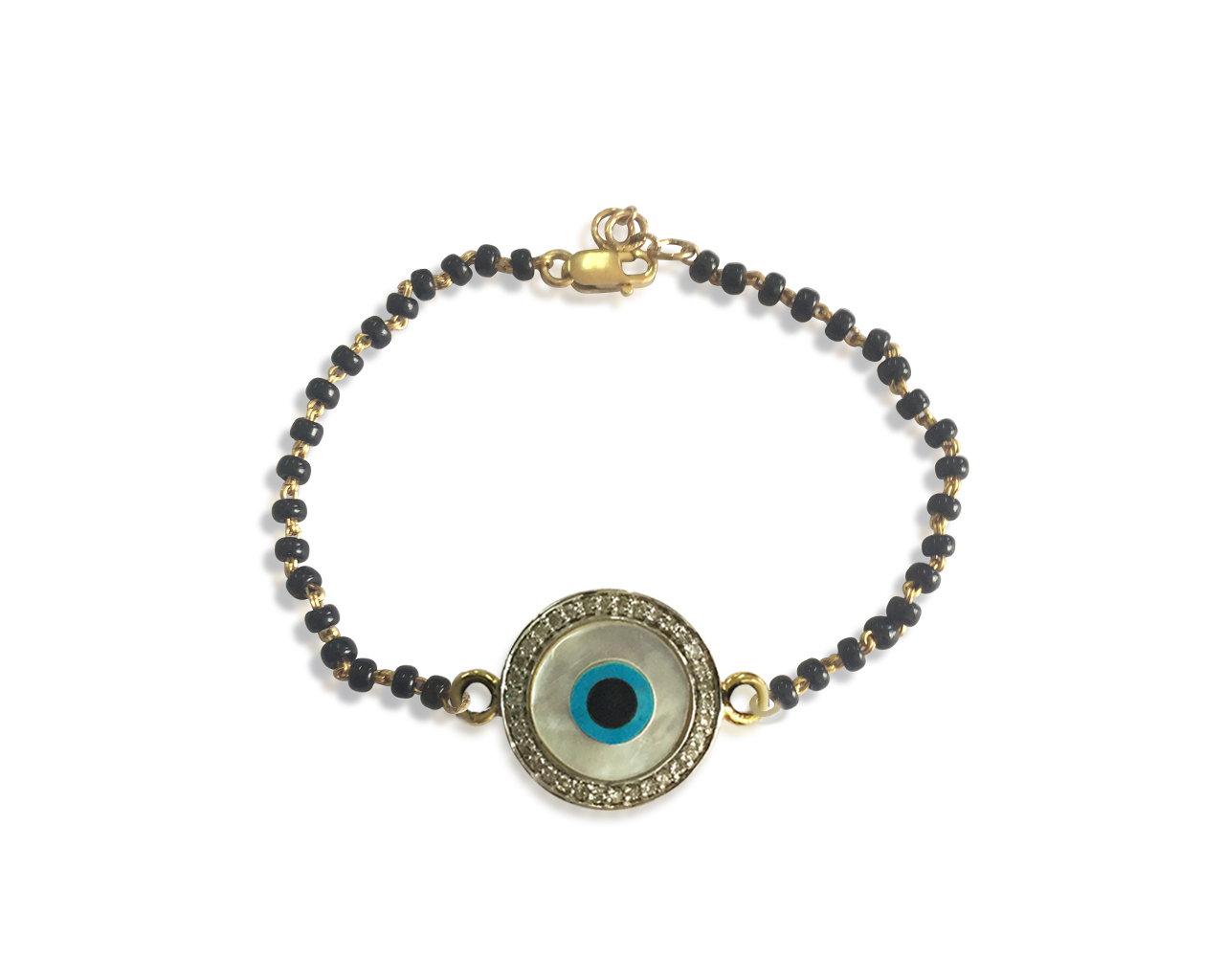 Online Jewellery Shopping Evil Eye Bracelet On Mangalsutra Chain